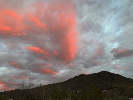 Feb 28 - Fiery sunset at Black Mountain in Cave Creek, AZ Feb 28 - Fiery sunset at Black Mountain in Cave Creek, AZ